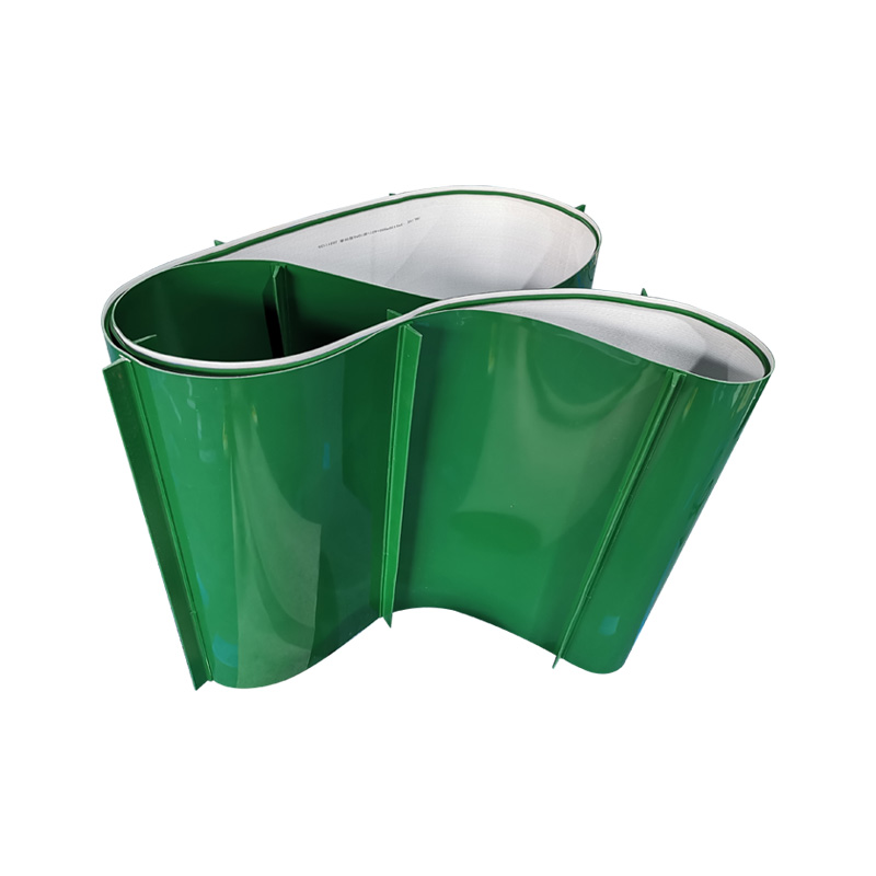 綠色擋板輸送帶PVC輸送帶爬坡機(jī)運(yùn)輸帶